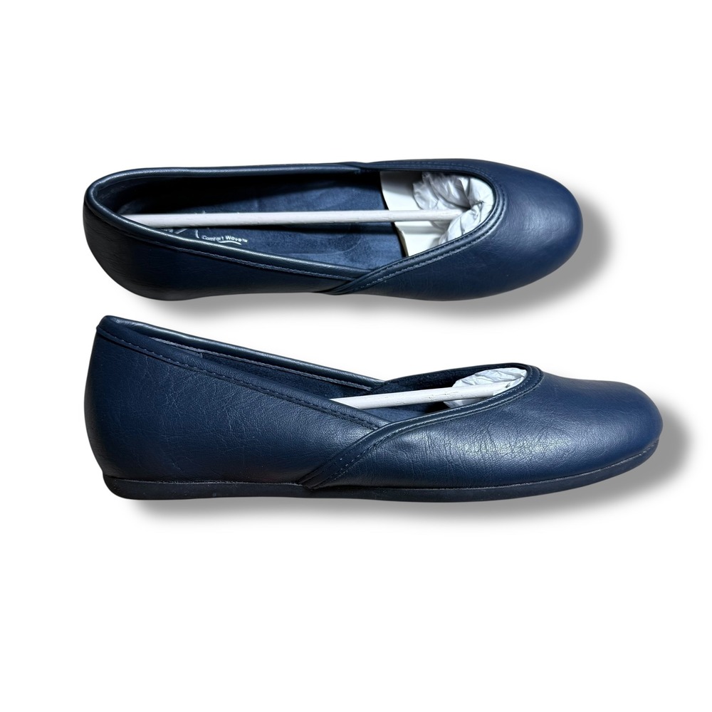 Easy Street Comfort Wave Navy Blue Ballet Flats Womens Size 8.5 N Narrow - Picture 7 of 11